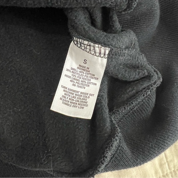 AEROPOSTALE Mens Black Full Zip Sweater Hoodie Size Small - Picture 11 of 11